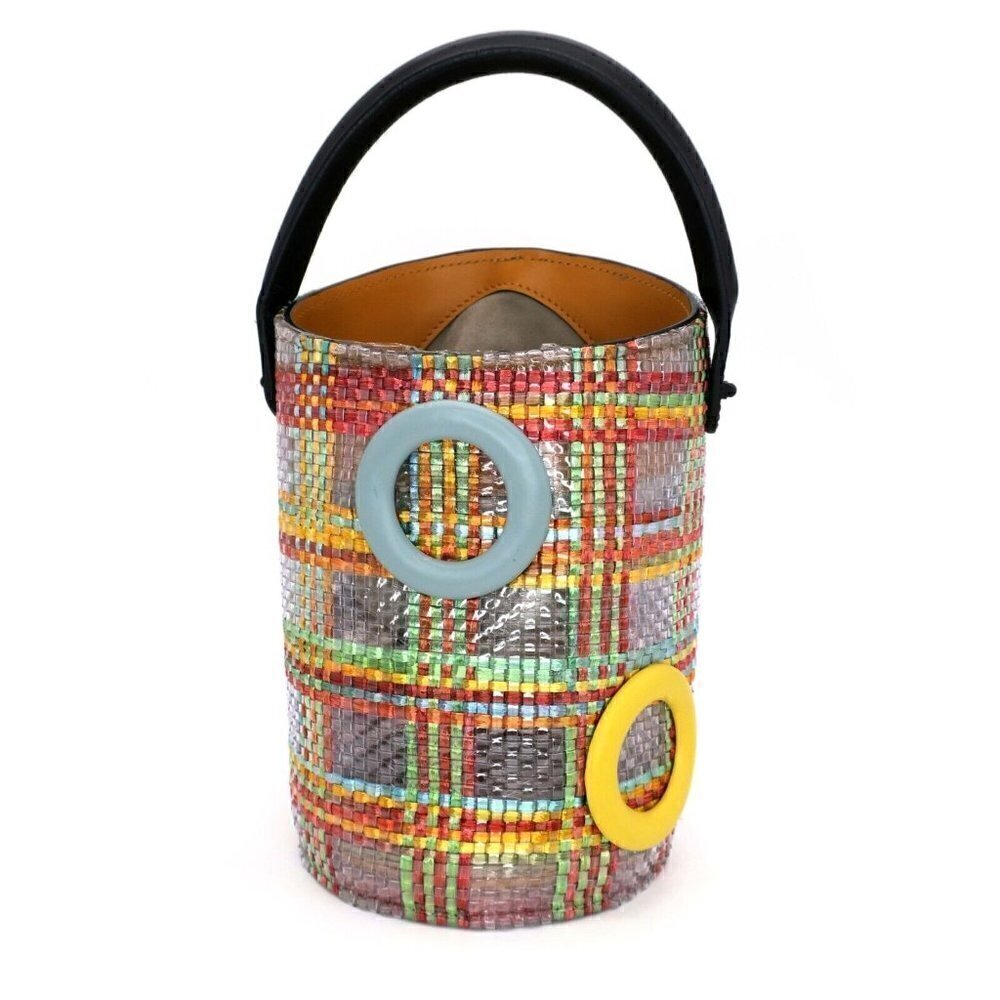 Boyy Bag X M'o Moda Operandi Raffia Woven Bucket Tote Artsy Purse Rare Find! — image 2 of 8